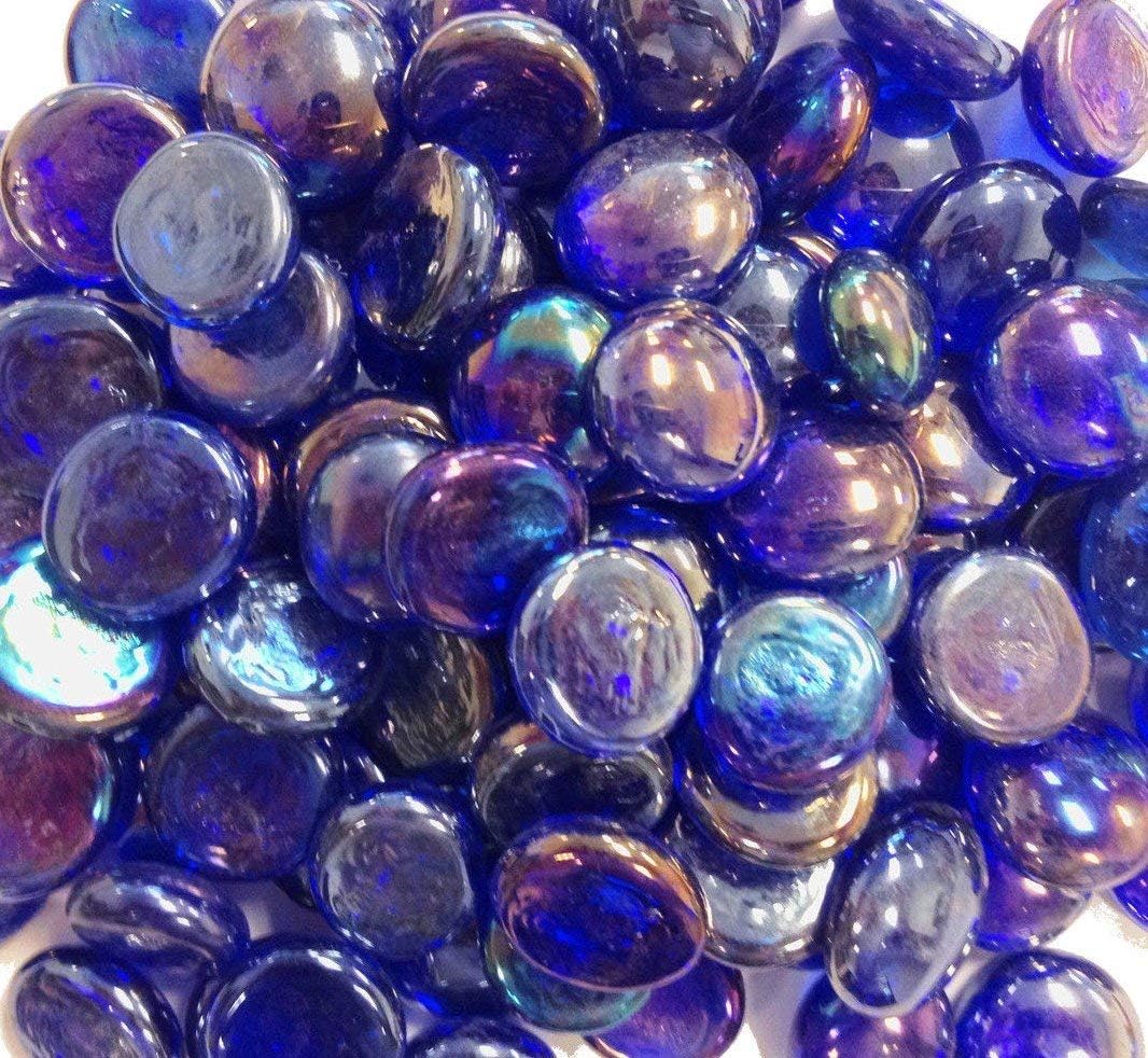 3 LB - Cobalt Blue Irid. - Vase Fillers - Glass Gems