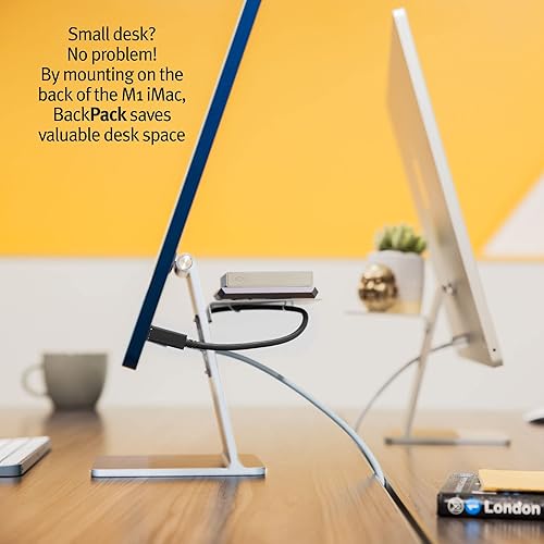 Miniatura 9 de Twelve South Mochila para Apple Studio Display  Estante de almacenamiento oculto ventilado con soporte integrado para discos duros y accesorios