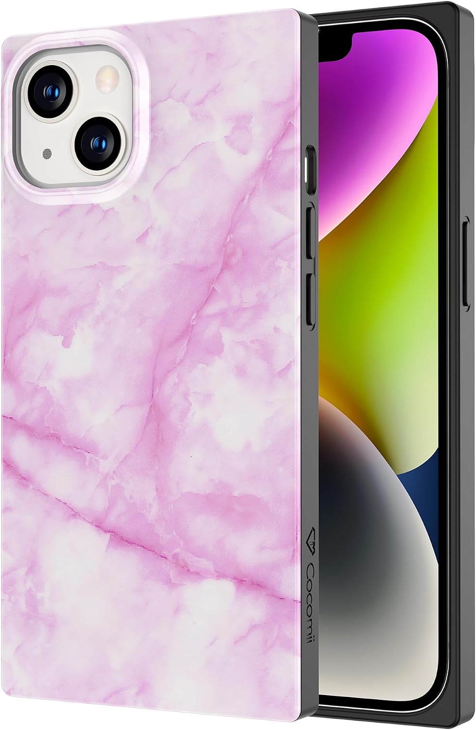 Cocomii Square iPhone 11 Case - Slim - Lightweight - Glossy - Sturdy TPU Silicone - Cushioned Square Edges - Minimalist Luxury Aesthetic Trendy Bumper Cover Compatible with iPhone 11 (Pink)