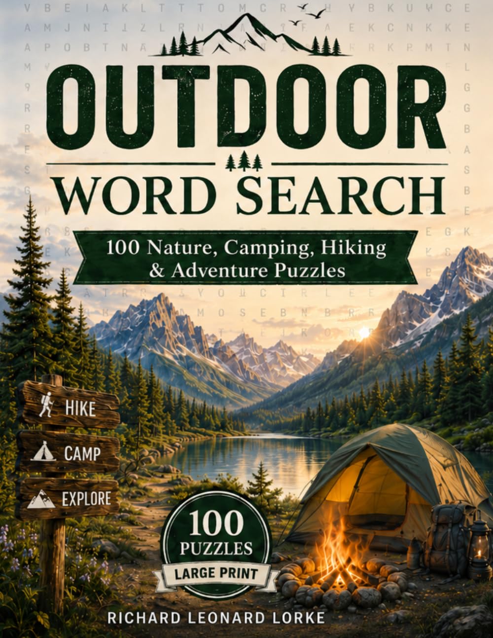 Outdoor Word Search: 100 Hiking & Adventure Puzzles for Adults and Seniors