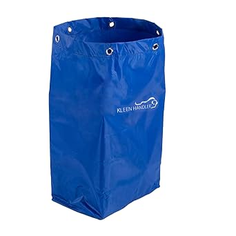 Janitorial Cart 23 Gallons Replacement Bag | Commercial Cleaning Cart Bag for Hotel, Laundry, Towels, Housekeeping, Blue