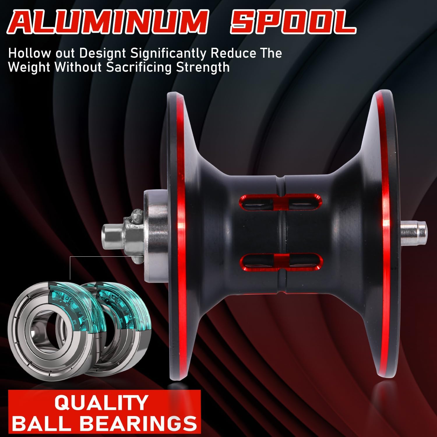 Sougayilang Fishing Rod and Reel Combo, Baitcasting Combo, Baitcaster Reel with 2-Piece Durable Carbon Fiber Casting Rod for Freshwater