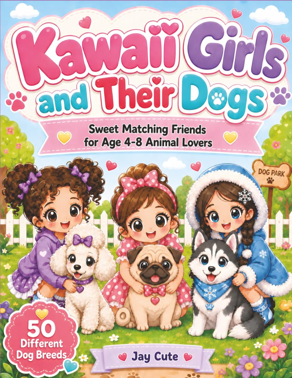 Kawaii Girls and Their Dogs: Sweet Matching Friends for Age 4-8 Animal Lovers