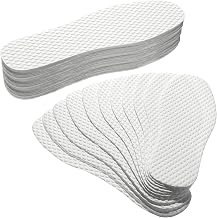 Geyoga 24 Pairs Disposable Shoe Liners Breathable Thin Insoles Disposable Insert Women Replaceable Sweat and Outdoor Barefoot Wood Pulp Shoe Liner for Women Men Hiking Running Boot Sneaker