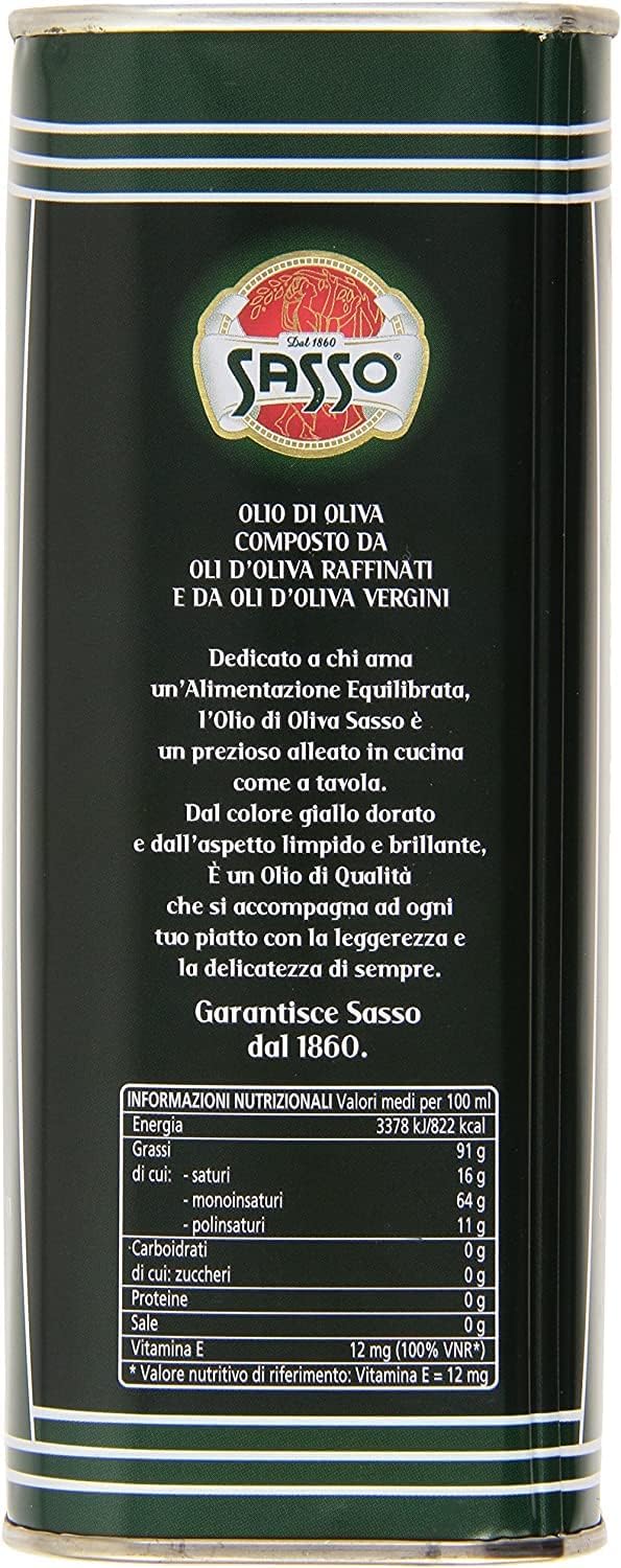 Italian Gourmet Olio di Oliva Olivenöl mildes Speiseöl Bundle 6 x 1L | Zum Verfeinern von Salat, Pasta e verdure, gusto delicato für cucina, Gesamtnettogewicht 6 L + Kostenlos Polpa 400g