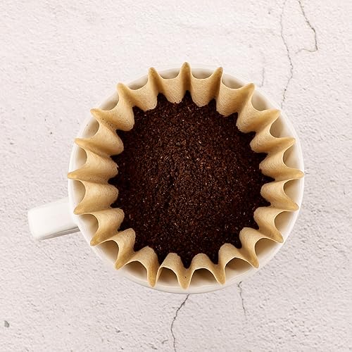 Miniatura 3 de EUSOAR Filtros de café sin blanquear de 1 a 2 tazas, paquete de 200 filtros desechables de papel marrón natural, para cafeteras de vertido y goteo,