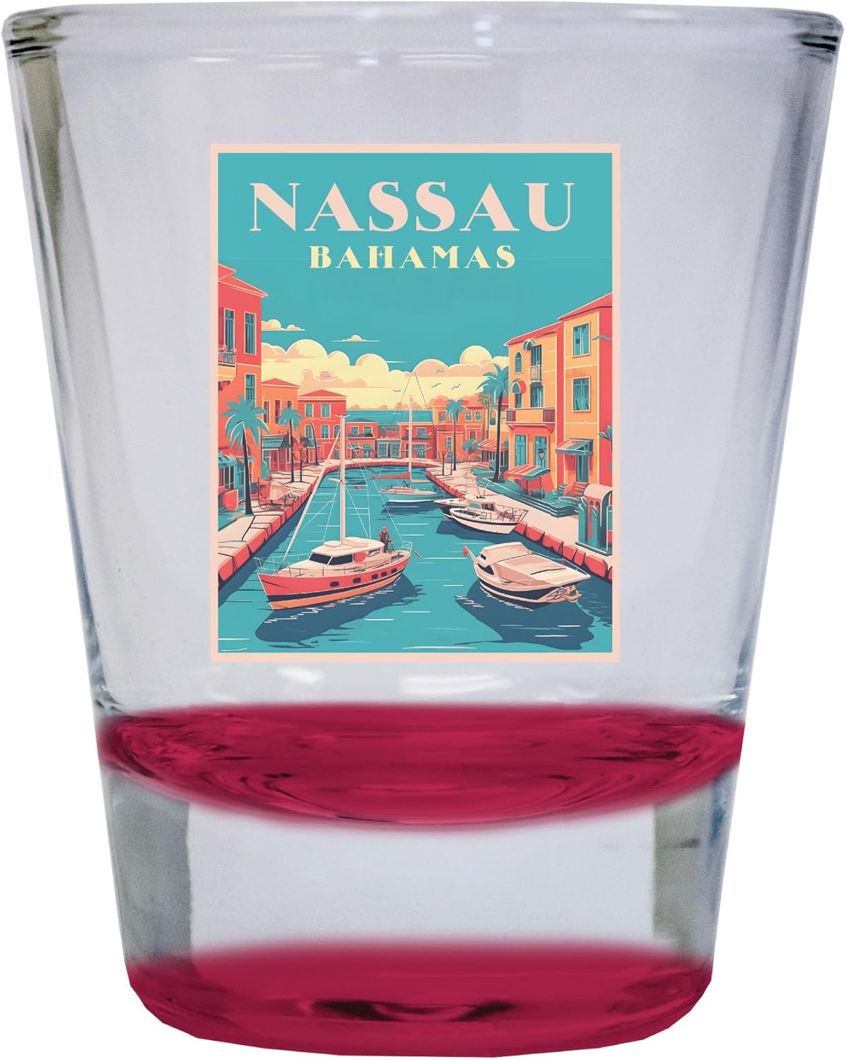 Nassau the Bahamas Design B Souvenir 1.5 Ounce Shot Glass