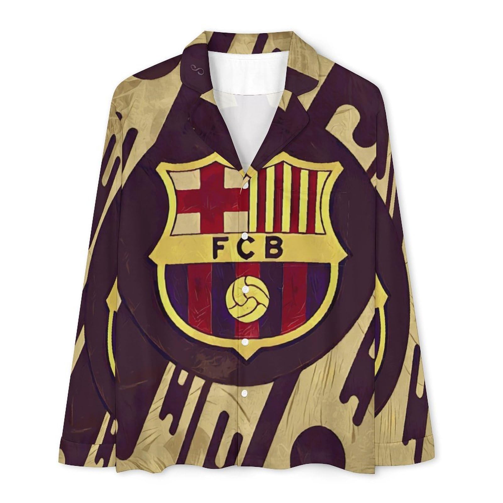 Amazon.co.jp: FC Barcelona Men's Pajamas, Long Sleeve Pants, Top