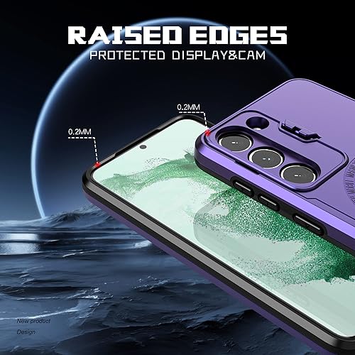 Miniatura 10 de Asuwish Funda de teléfono para Samsung Galaxy S23 5G con protector de pantalla de vidrio templado y soporte, cubierta delgada, accesorios móviles