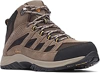 Columbia Men's Crestwood Mid Waterproof Hiking Boots - Omni-Tech Dry, Omni-Grip Traction, Lightweight Trail Comfort
