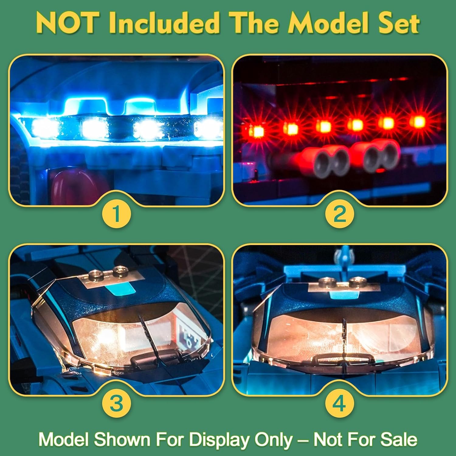 LocoLee Customized Light kit Compatible with Lego 77253 Bugatti Vision GT Hyper Sports Car - No Actual Model Only Lights, LED Lighting Accessories Compatible with Lego Bugatti