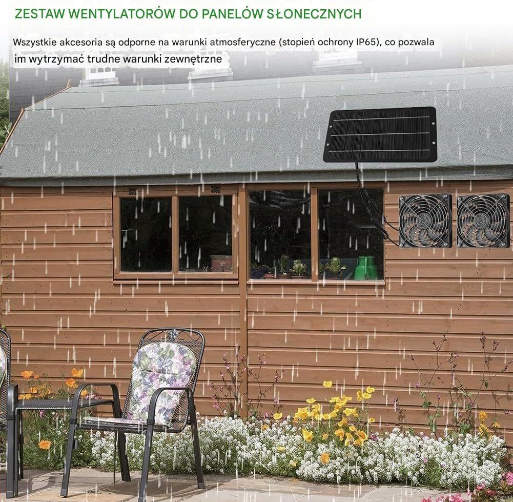 Wentylator Solarny Zewn?trz,Wentylacja S?oneczna do Kurników | Zestaw Wentylacyjny Ch?odz?cy Do Kampera Pikniku I W?drówek