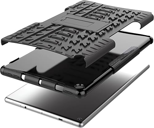 Miniatura 6 de Boskin Funda para tablet Kindle Fire HD 10 9 7 generación 2019 2017 lanzamiento Kickstand Heavy Duty Cove (negro 1917)