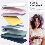 ORNARTO Compatible avec iPhone 14 étui 6.1, Silicone liquide mince 3 Couverture de protection en caoutchouc souple recouvert de couches 6.1 inch-Chalk Pink.Léger design, Silky-Soft Touch, finition anti-empreinte, surface facile à nettoyer, interi microfibre