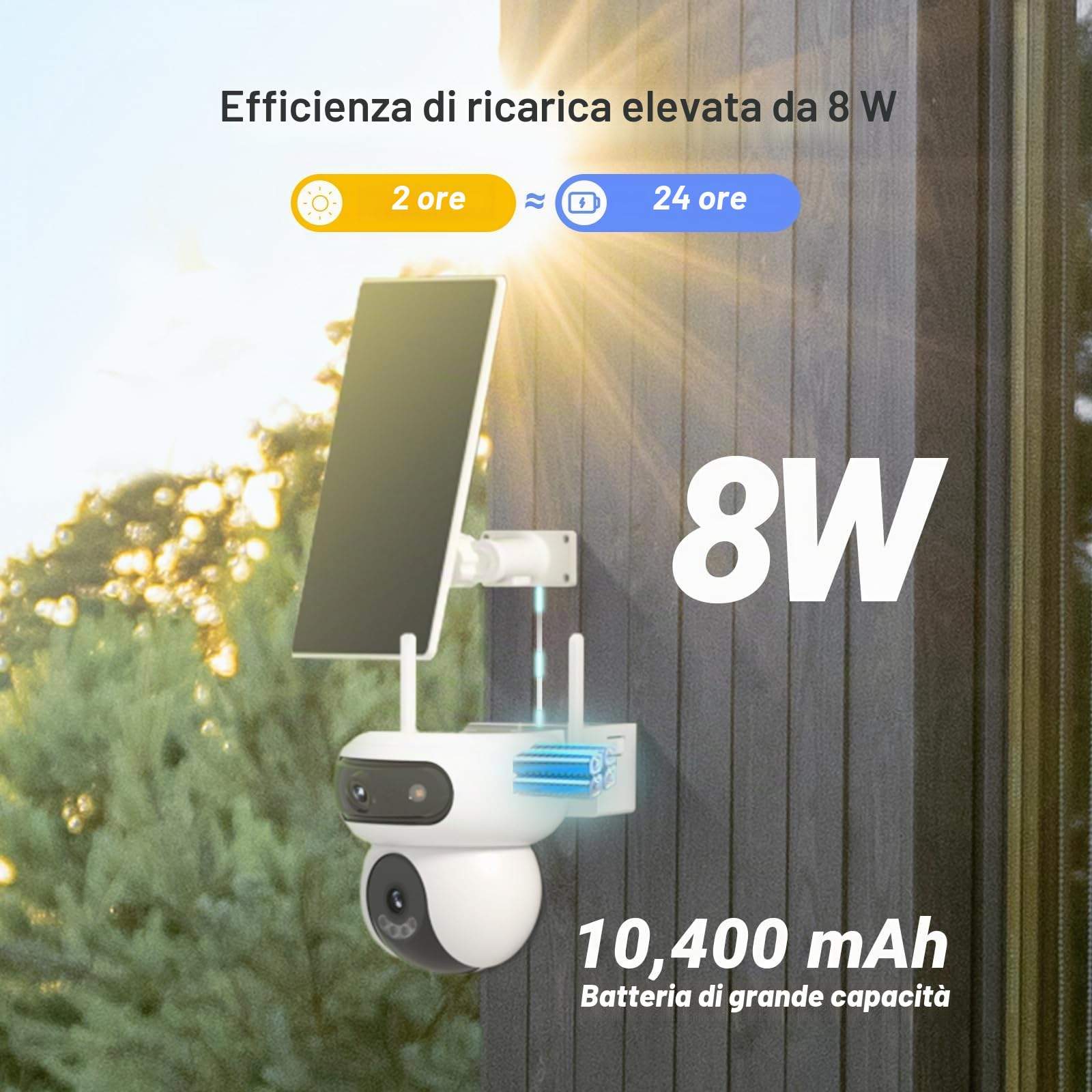 Videocamera sorveglianza Ezviz HB90 with Solar Panel