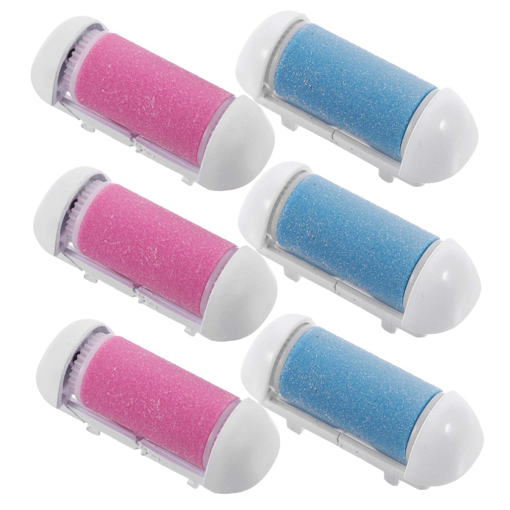 Beaupretty 18piezas Rodillos De Reemplazo Para Cuidado De Pies Accesorios Exfoliadores De Muerta y Cutículas Compatible Dispositivo Eléctrico Rosa y Azul