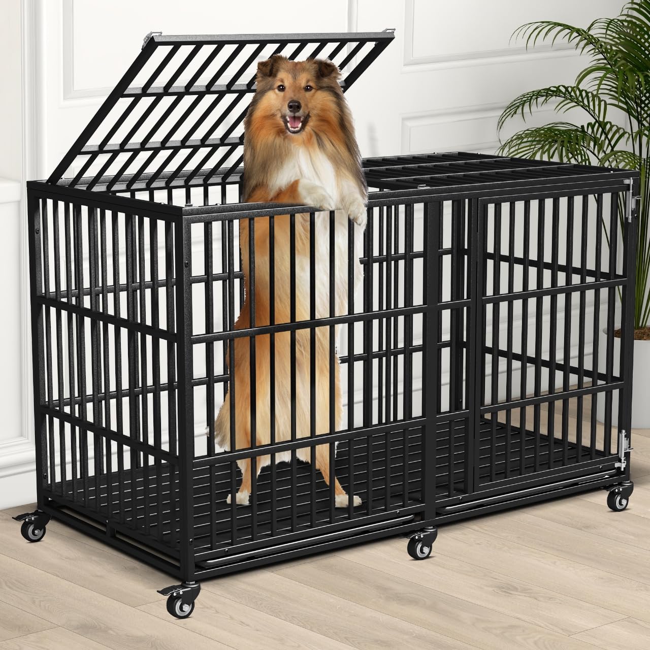 Snimoy 64 Inch Dog Crate