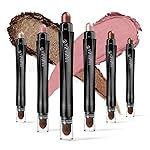 LUXAZA 6PCS Eyeshadow Stick Makeup Sets, Crease-Proof Shadow,Metallic And Matte Shimmer Eye Shadow Eye Brightener Stick Pencil Crayon, B01-Pink Brown