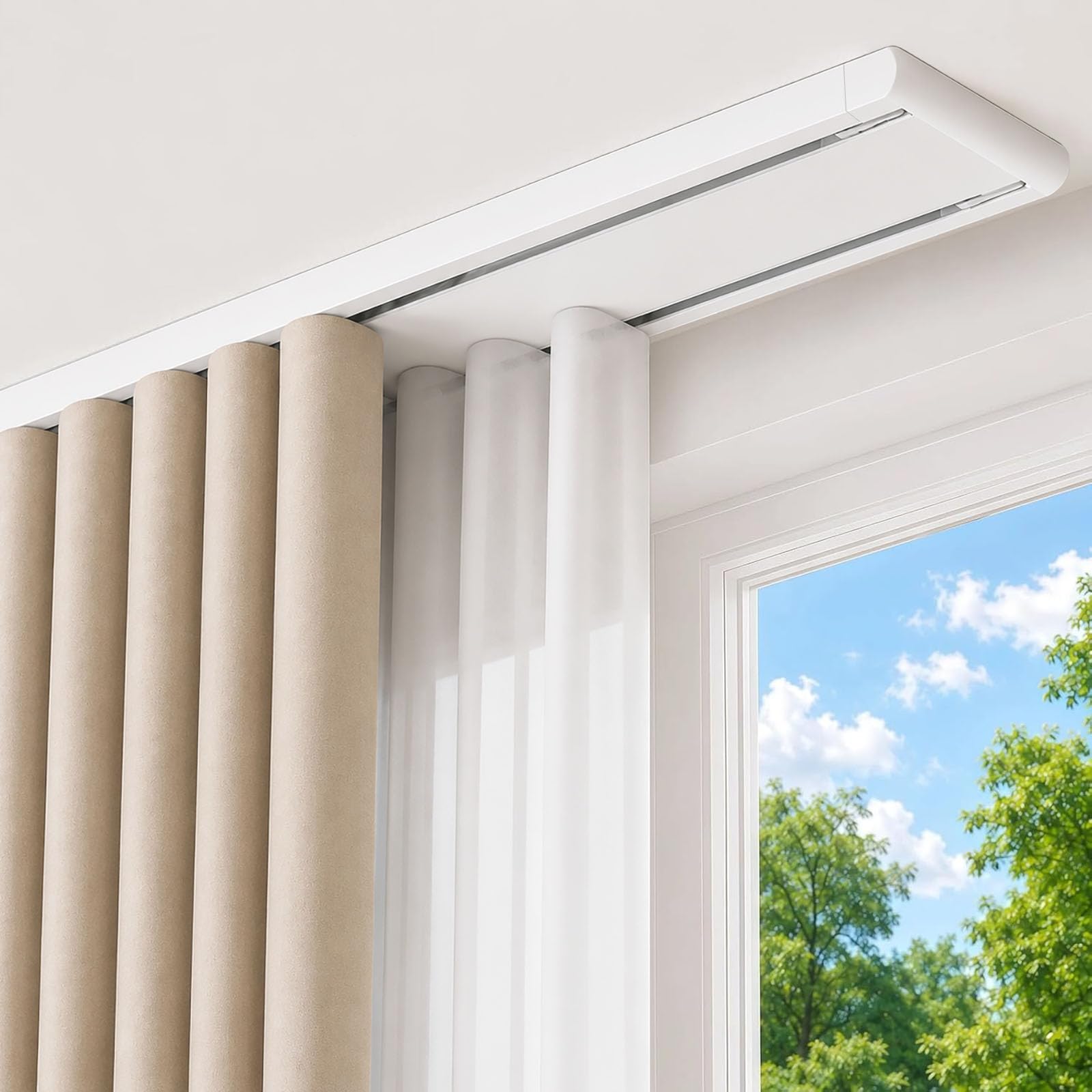 RAVCON Double Curtain Track Ceiling Mount