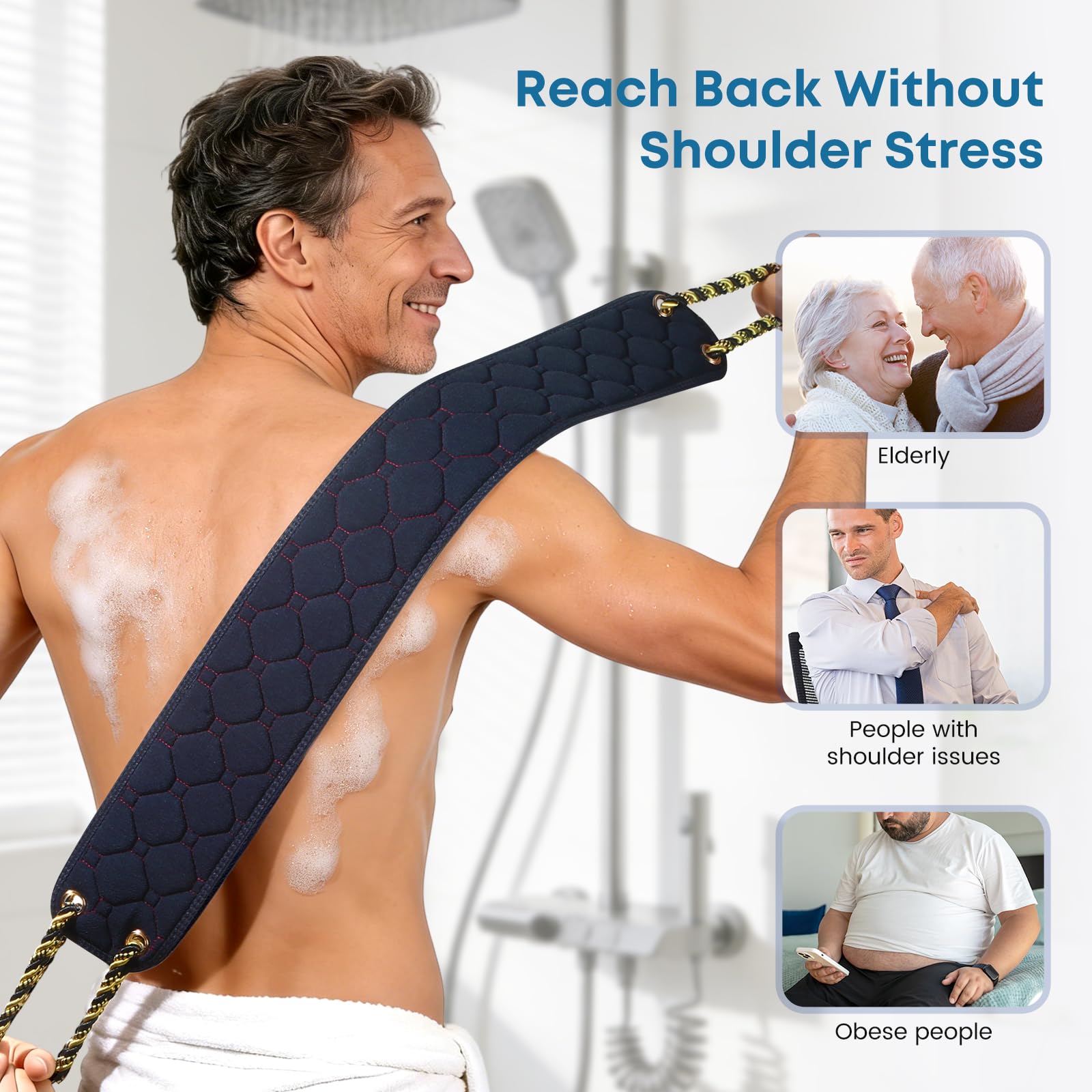eaxun Back Scrubber - Exfoliate & Clean -4