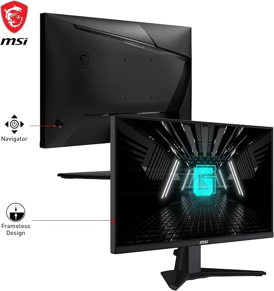 MSI G255F Écran Gaming FHD 24,5 Pouces - Dalle Rapid IPS 1920 x 1080, 180 Hz / 1ms (GtG), Gamme de Couleurs sRGB 99%, Adaptive-Sync - DP 1.2a, HDMI 2.0b CEC - 3