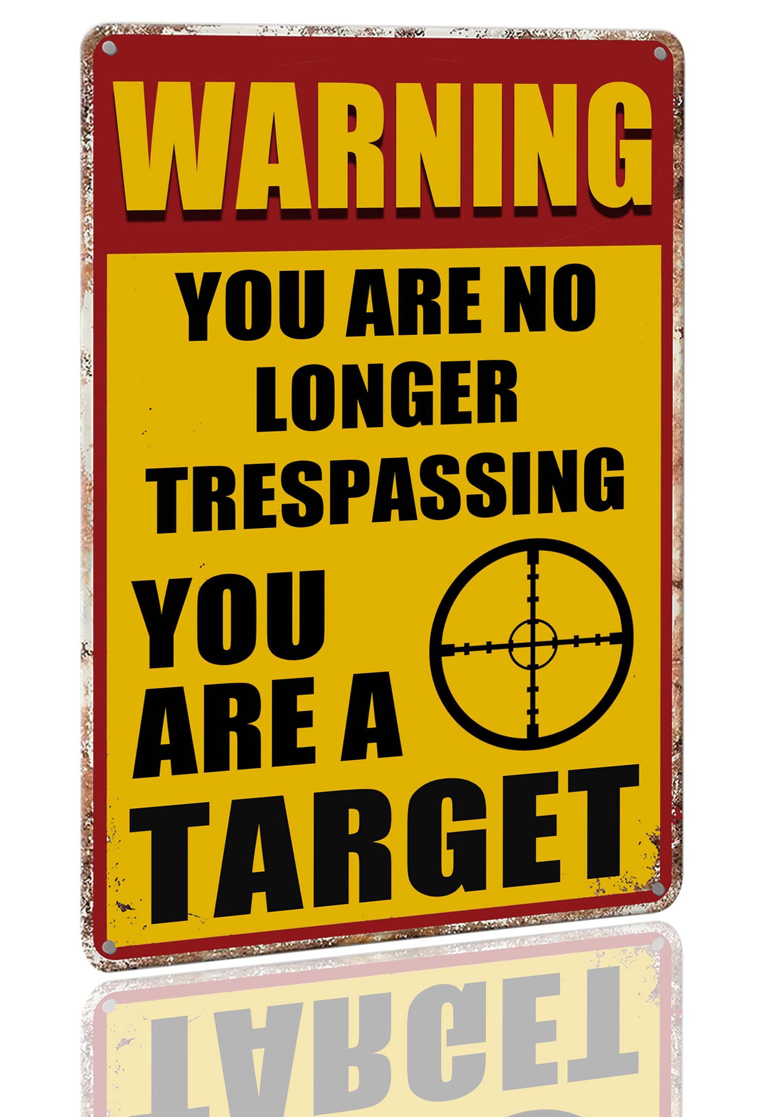 Funny Private Property No Trespassing Sign Warning Metal Signs