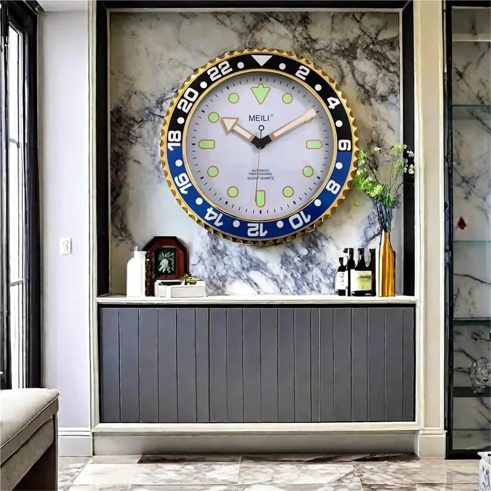 Orologio da parete Nuovo orologio da parete creativo di lusso Design moderno Orologio arte della digitale grandi dimensioni for la casa reloj de pared(30cm B2)