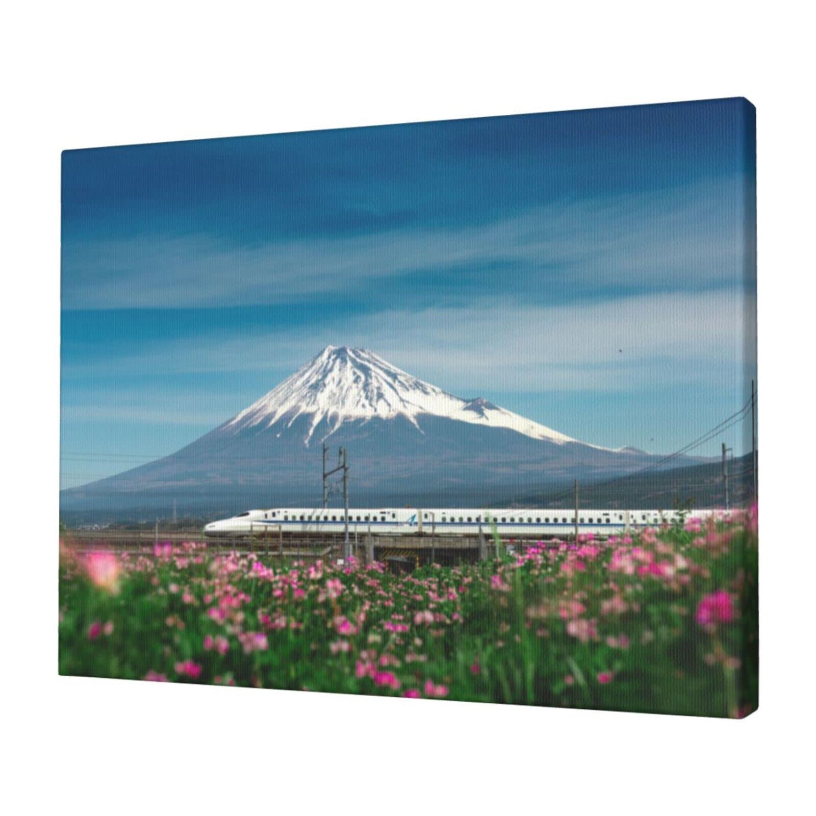 Amazon.co.jp: 富士山と通る新幹線 アニメ アートパネル アート