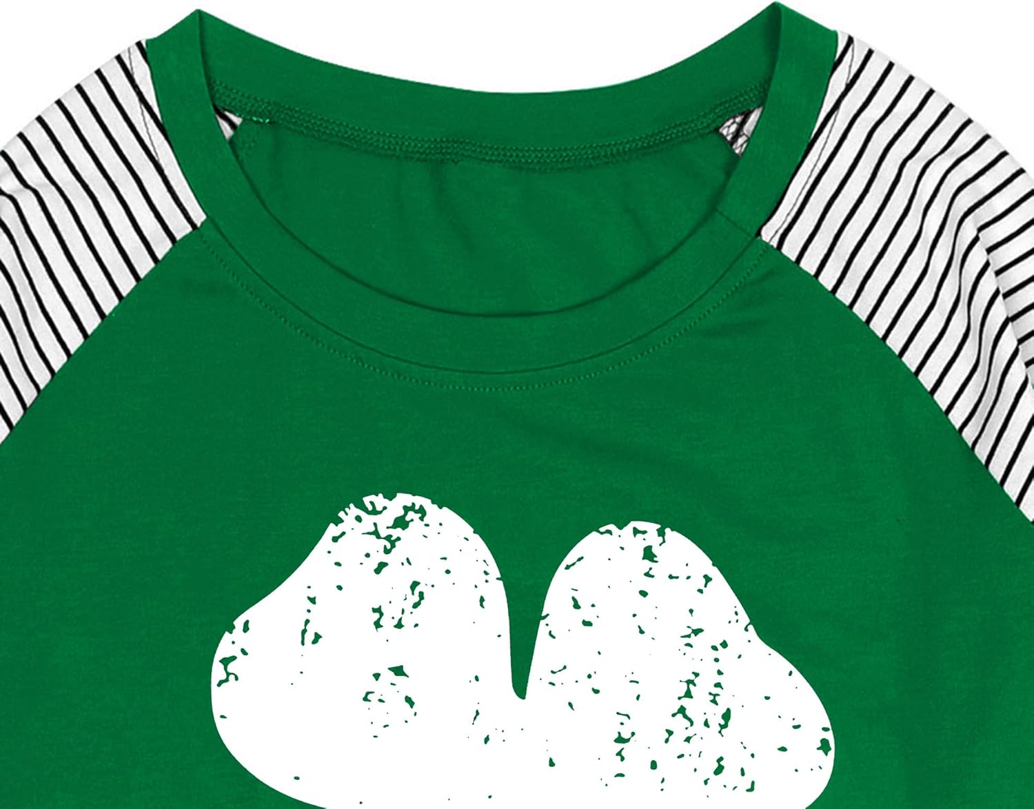 Women Plus Size St. Patrick's Day Shirt Lucky Shamrock Tees Green Heart Tshirt Irish Clover Tops - Image 3