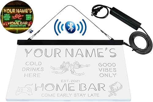 Miniatura 8 de ADVPRO Letrero de luz de neón LED tricolor, para fiesta de cerveza, bar, decoración artística grabada en 3D, personalizable, nombre, fecha, texto,