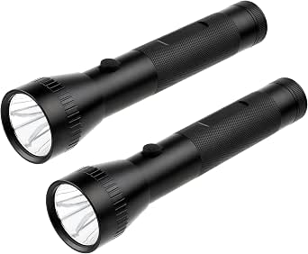Heavy Duty LED Flashlight – 2 D Cell, High Lumens, Aluminum Body, Adjustable Focus For Emergency & Outdoors