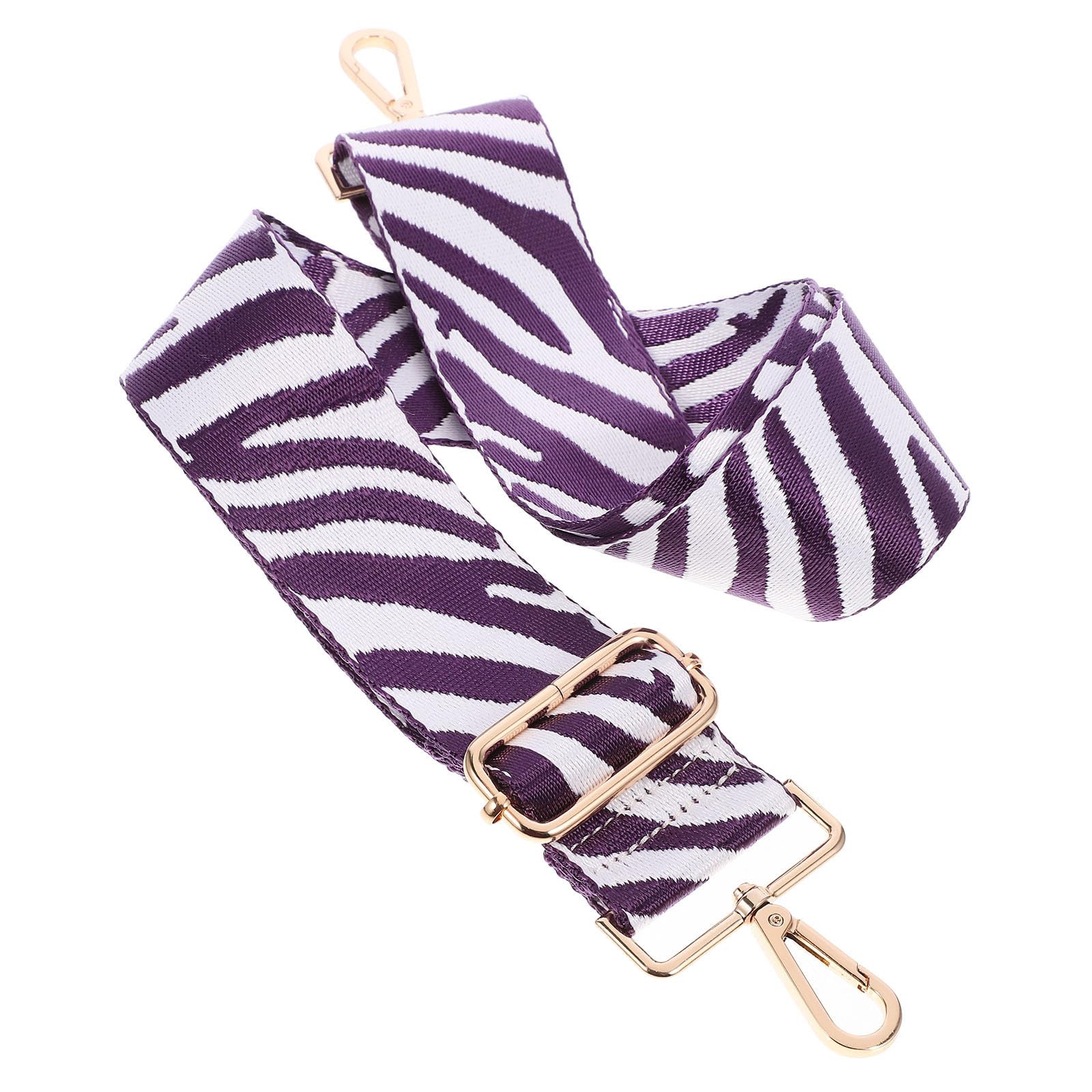 Correa de hombro de lona ajustable morada OSALADI recambio bolso diy cebra