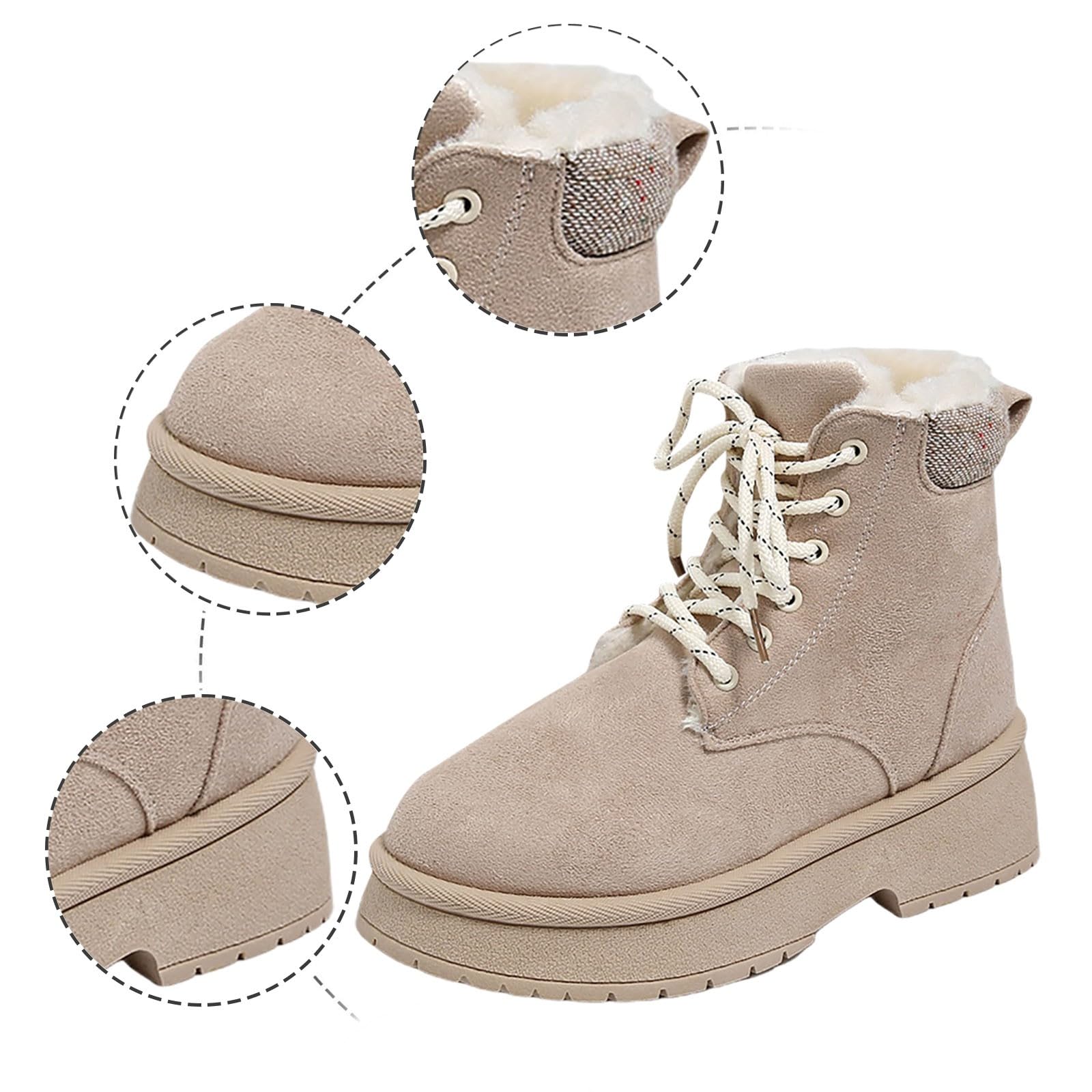 Apres Ski Femme Bottes De Neige Hiver Boots Bottine Imperméable Chaussures Après Grand Froid Botte Pour Chaussure Randonnée D'hiver Bottines Fourrées Glacia Barefoot Botas Snow Raquette Apres-Ski
