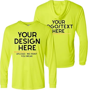 Custom Unisex Performance T-Shirt, Add Your Own Design Text Logo Front & Back Print Sport Long & Short Sleeve Outfits