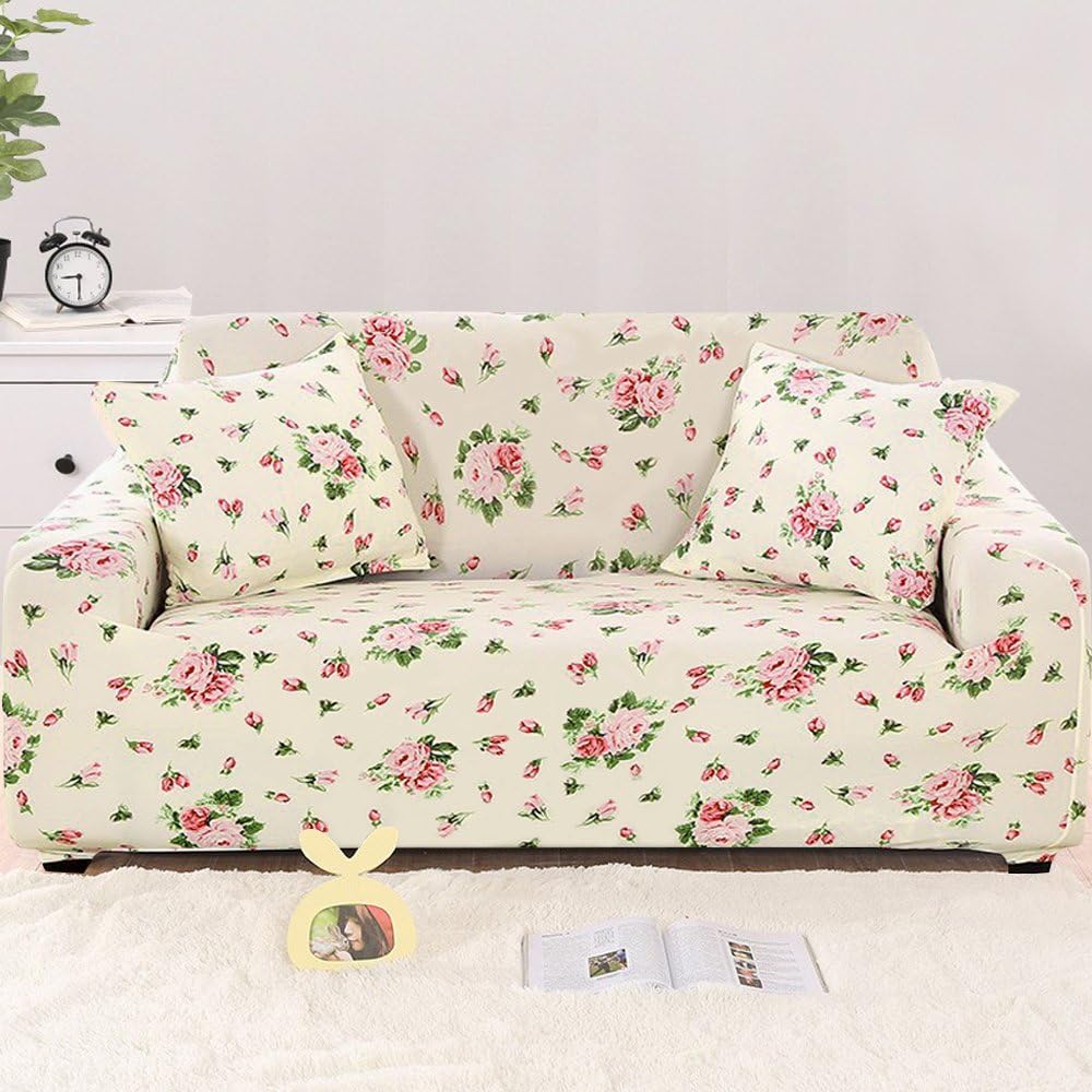 Boshen Stretch Seat Chair Covers Couch Slipcover Sofa Loveseat Cover 9 Colors/4 for 1 2 3 4 Four People Sofa + 1 Pillowcase