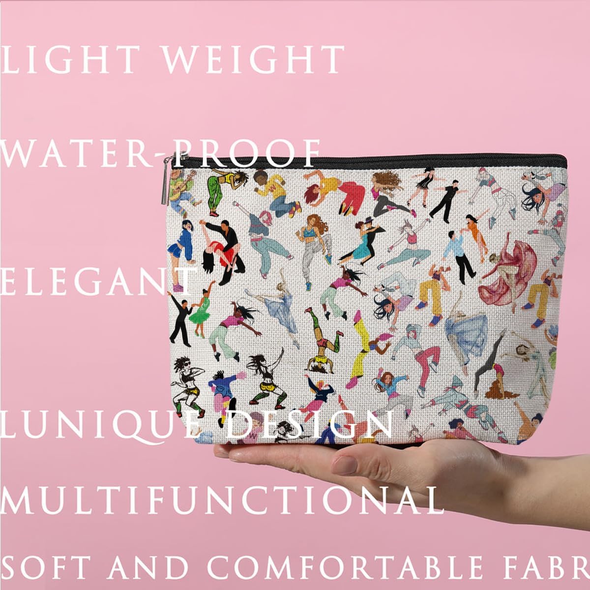 Dance Teacher Gift Dance Dancing Makeup Bag Dance Stuff for Women Female Her Teen Girl Daughter Dancer Coach Cousin Best Friend Appreciation Gifts Cosmetic Bag Mothers Nurse Day Graduation Birthday - Image 4