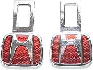generic Honda Double Seatbelt Clip, Belt Buckle Alarm Stopper, Vehicle Seatbelt Silencers for Cancel Driving Noise - Red