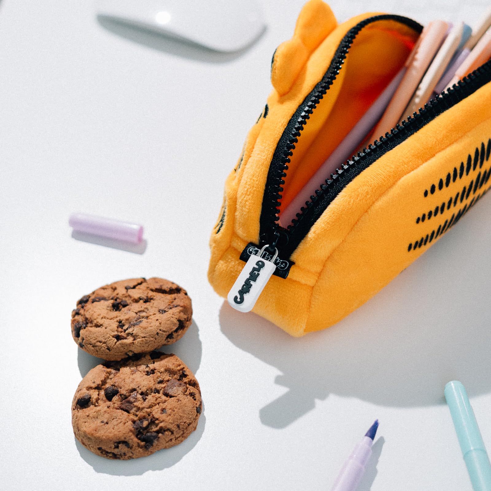 Trousse 3D Garfield En Silicone - Extensible, Originale - Pour Fournitures Scolaires Ou Bureau - 4