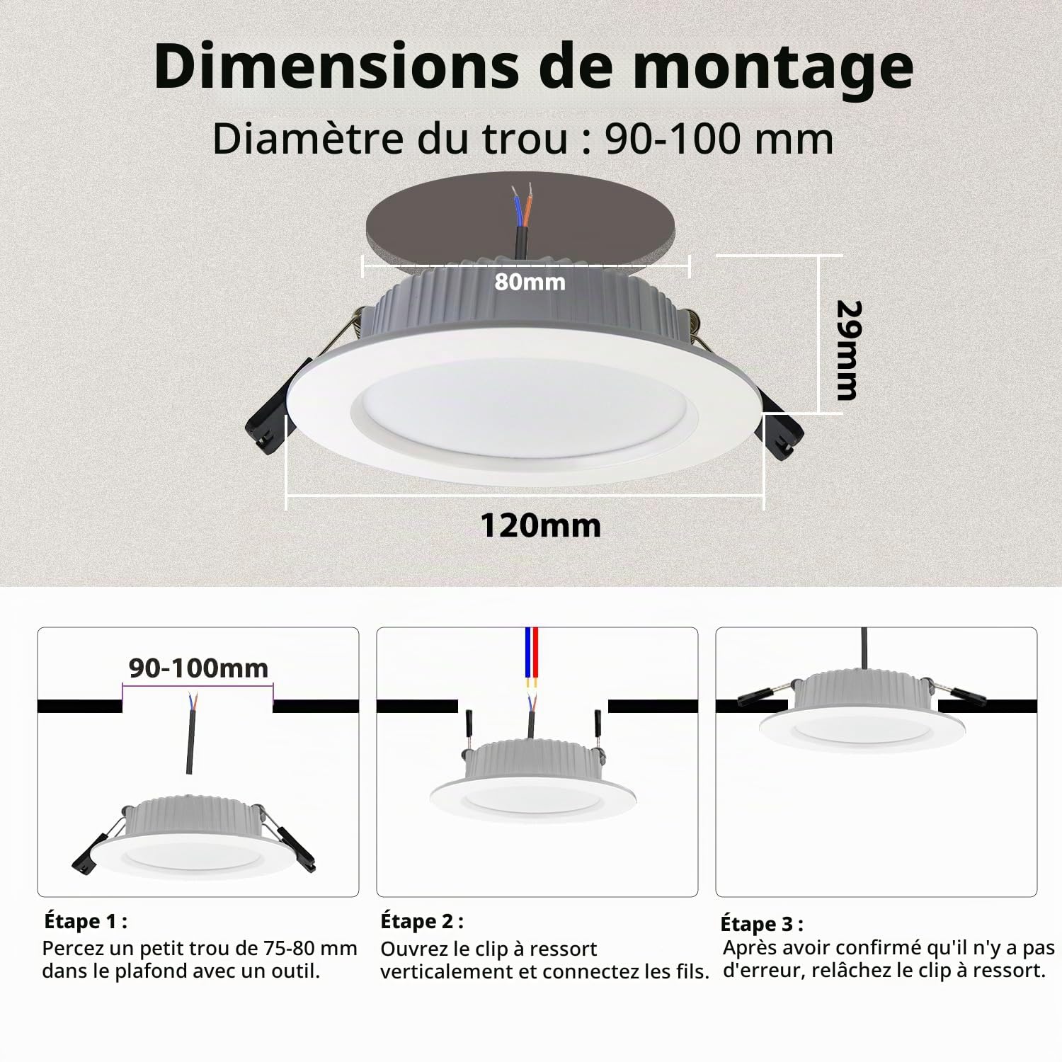 Lam(MS) pen 6x Spot encastré LED RGBW dimmable 10W, Bluetooth APP LED Spots Encastré RGB+blanc chaud+blanc froid Multicolore Downlight Smart Plafonnier 230V pour Couloir Salon Salle