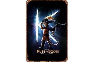 Exquisite Puss in Boots: The Last Wish Metal Poster for Timeless Wall Decor
