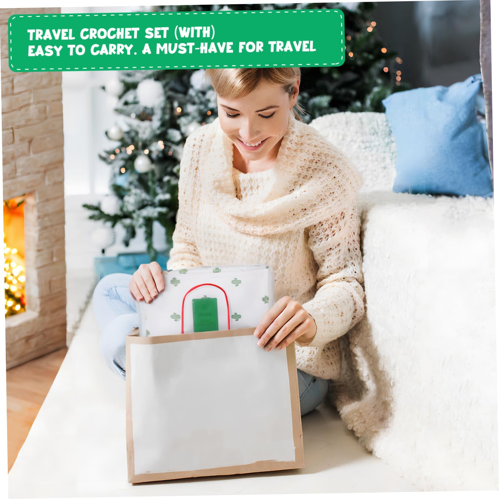 TEHAUX Kit de Inicio para Tejer para Principiantes, 1 Set de Crochet