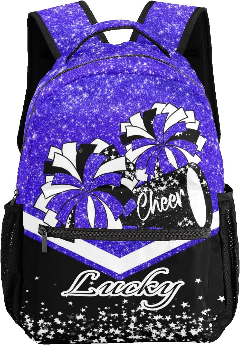 Personalized Light Blue Cheer Bags for Girls Customized Cheerleader Backpack With Name - Custom Cheerleading Bookbag Gits for Cheer Team.