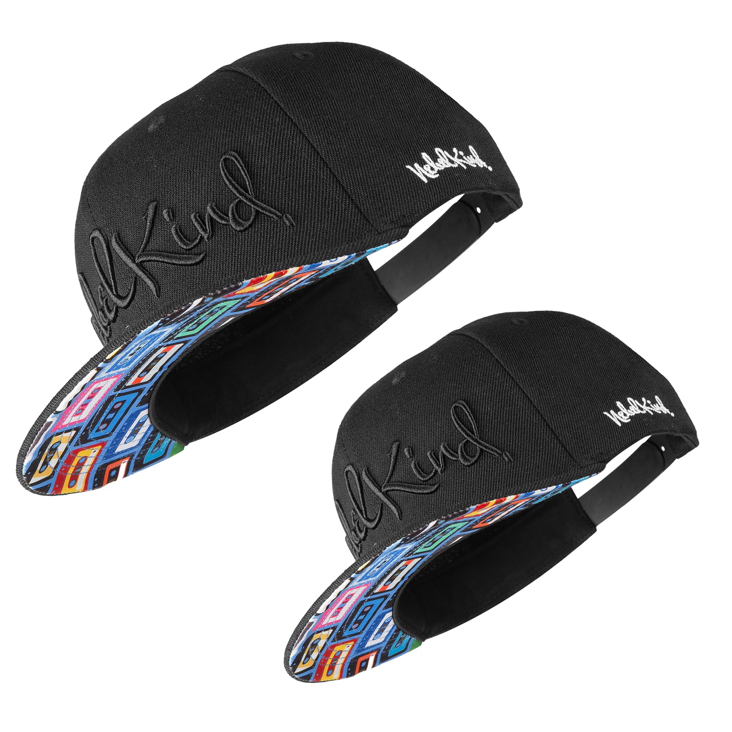 Nebelkind Cappello Snapback-cap Uomo Donna Nero Black Taglia Unica Unisex Cappellino da Baseball Taglia Regolabile Stile Streetwear Cappellino da Baseball Retro