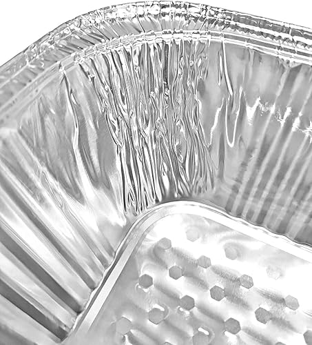 Miniatura 3 de PACTOGO Sartenes de papel de aluminio para mesa de vapor de tamaño 13 con tapas sartenes de papel de aluminio de tercer tamaño de 12 x 6 pulgadas