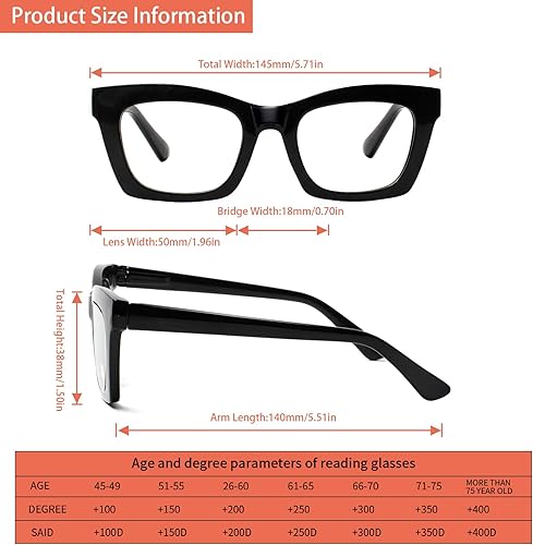 Miniatura 2 de BIENCOOL Paquete de 6 lentes de lectura estilo Oprah para mujer, con bloqueo de luz azul, lentes de bisagra de resorte