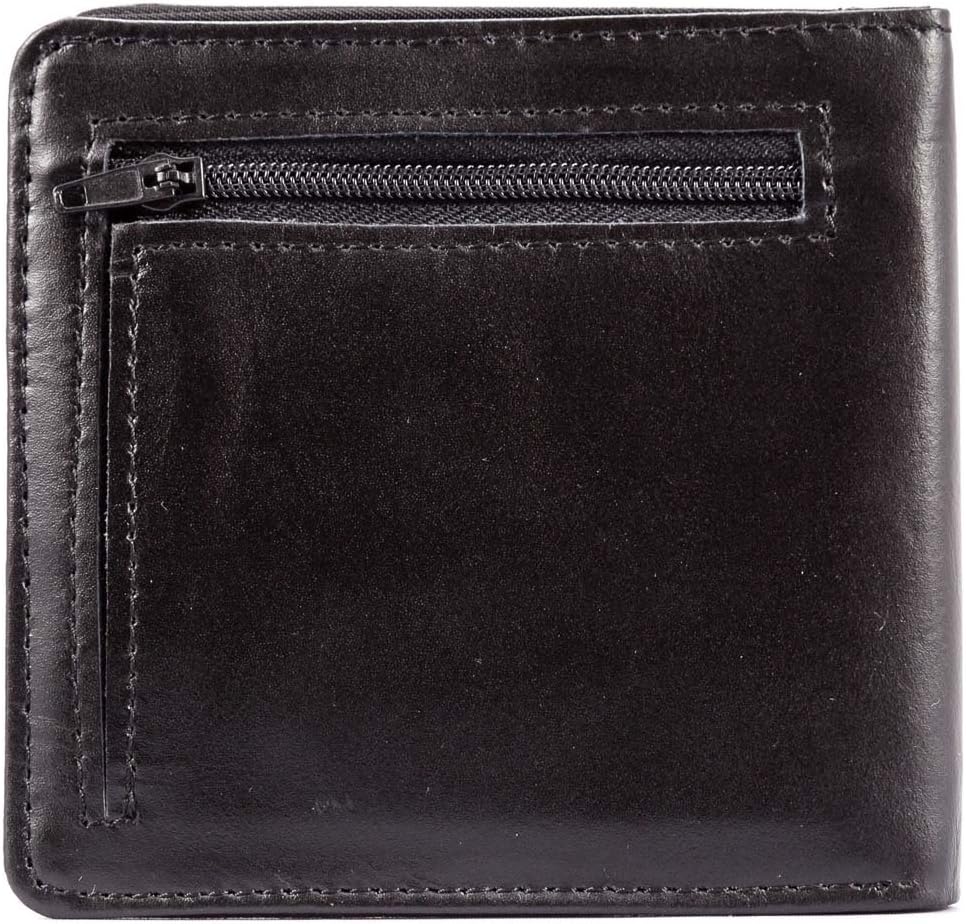 Big Skinny Men's World Leather Bi-Fold Slim Wallet with Zippered Pocket, Holds Up to 35 Cards - Image 4