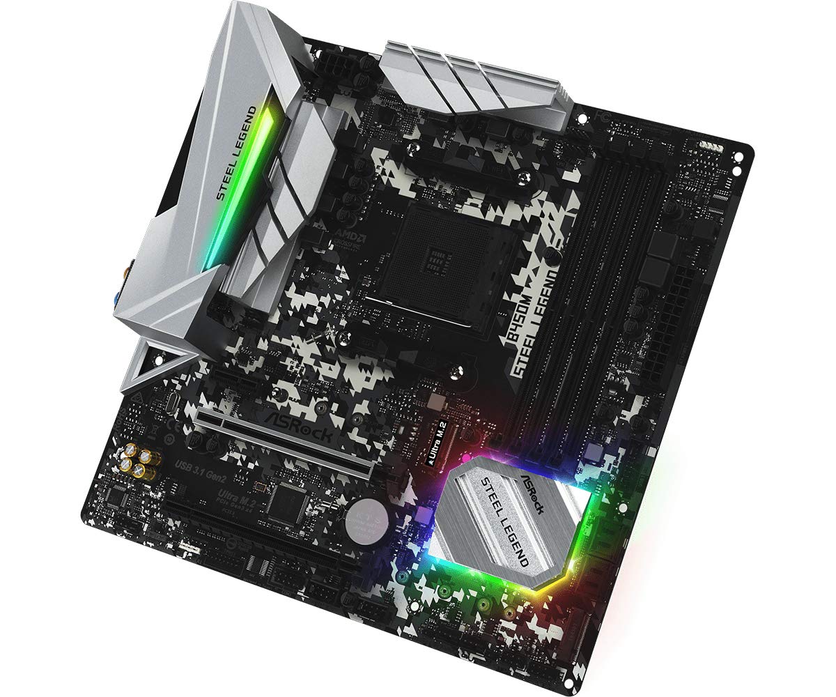 ryzen5 3600 B450 steel legend 16GBメモリセット CPU - マザーボード