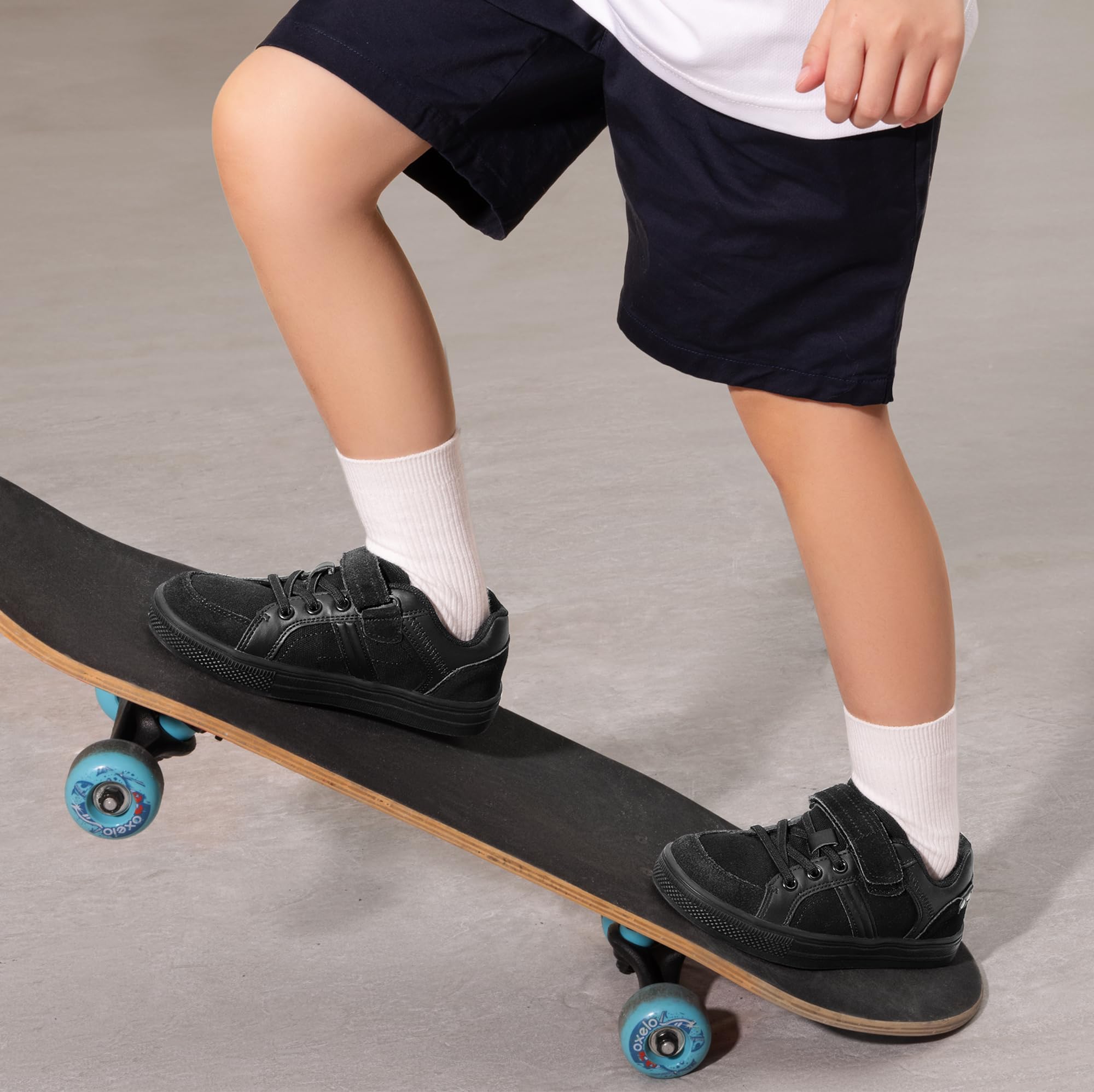 Dream Pairs 151014-K Zapatillas Sin Cordones para Niños Todo Negro 29 EU/11 US Little Kid