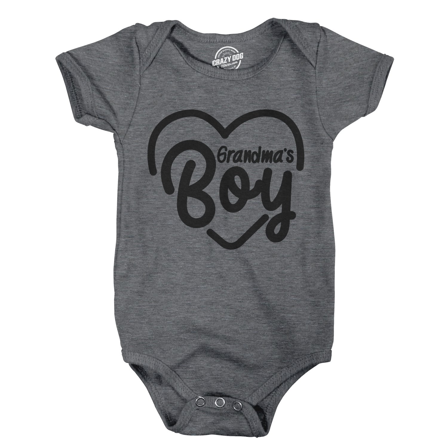 Crazy Dog T-ShirtsCreeper Grandmas Boy Baby Bodysuit For Newborn Grandson