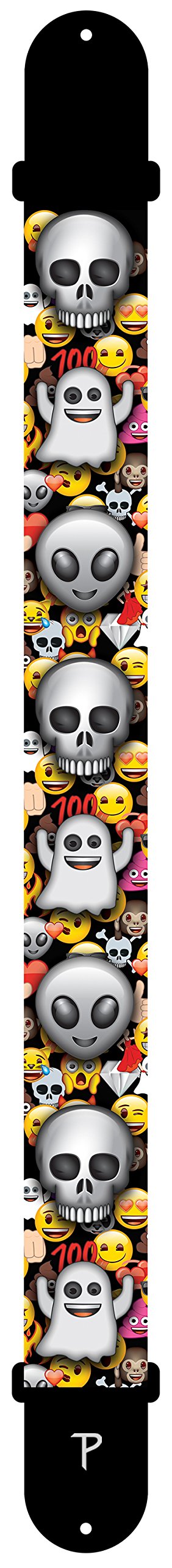 Sangle guitare emoji 2.5" à transfert thermique durable - 2